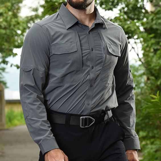 Outdoor four-season outdoor climbing tactical shirt, urban special forces skin windbreaker, casual business quick-drying shirt